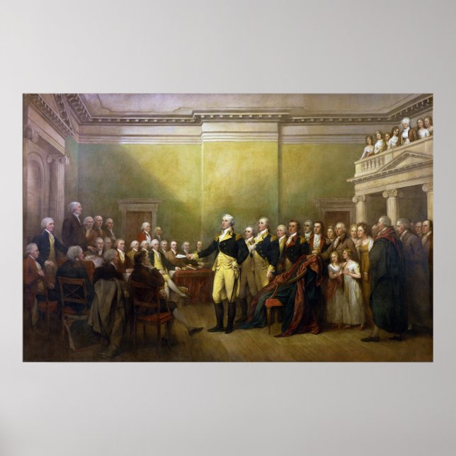 Poster Washington démissionne de sa Commission John Trumb (Devant)