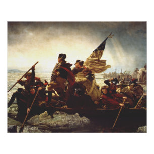 Poster Washington traversant le Delaware par Emanuel Leut