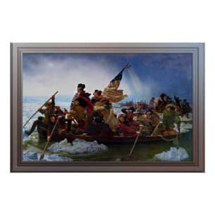 Poster Washington Traverser le Delaware par Emanuel Leutz