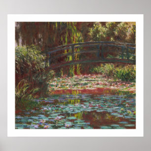 Poster Water Lilies et pont japonais par Claude Monet