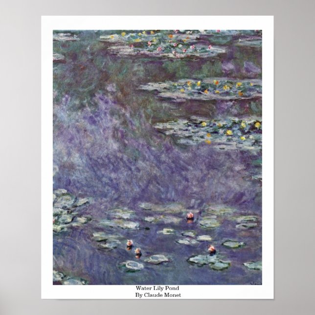 Poster Water Lily Pond By Claude Monet (Devant)