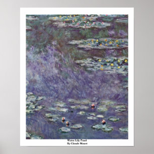 Poster Water Lily Pond By Claude Monet