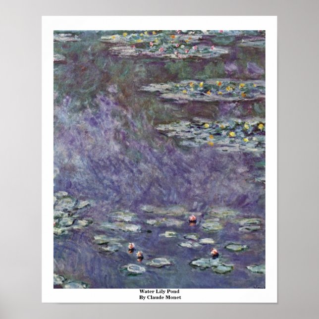 Poster Water Lily Pond By Claude Monet (Devant)