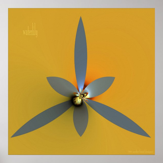 Poster waterlily (Devant)