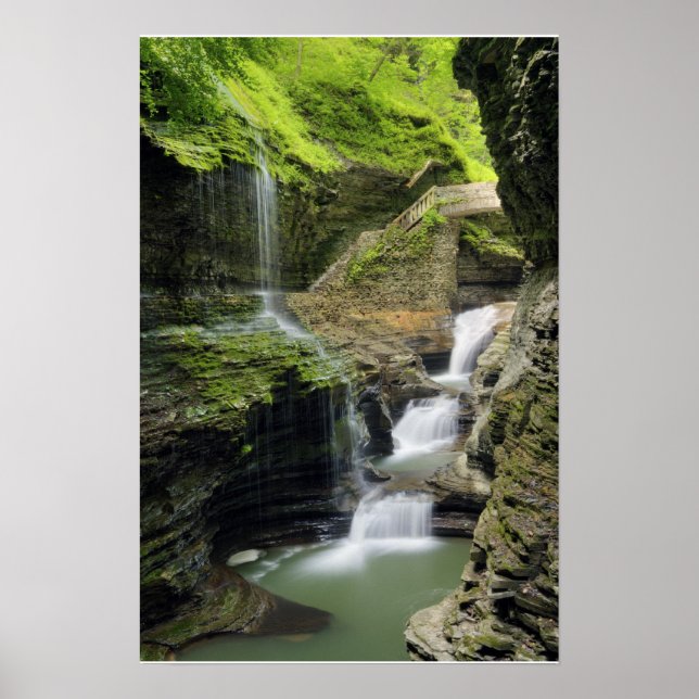 Poster Watkins Glen Waterfall  Print (Devant)