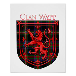Poster Watt Tartan Scottish Plaid Lion Rampant