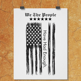 Poster We The People Distressed Flag Vertical