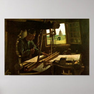 Poster Weaver près d'une fenêtre ouverte Van Gogh Fine Ar