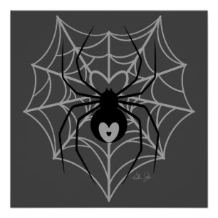 Poster Web Heart Spider