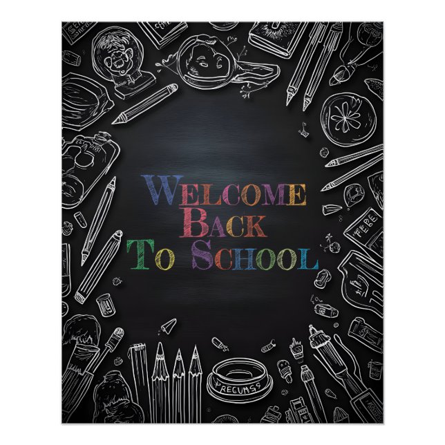 Poster Welcome Back to School – New School Year (Devant)