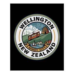 Poster Wellington Nouvelle-Zélande