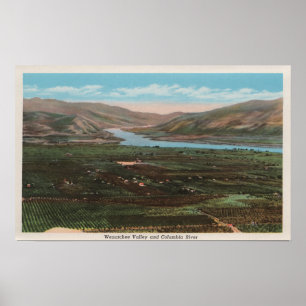 Poster Wenatchee, WAView de Valley & Columbia River