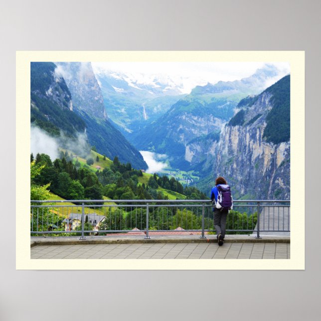 Poster Wengen en Suisse (Devant)