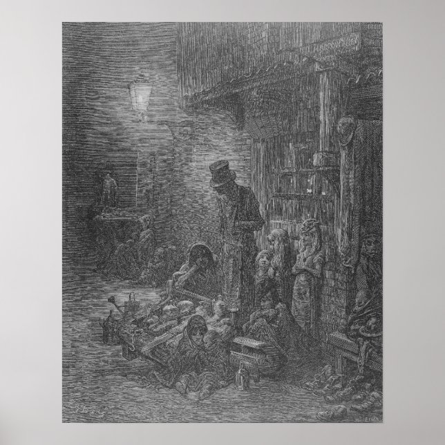 Poster Wentworth Street, Whitechapel, de 'Londres (Devant)