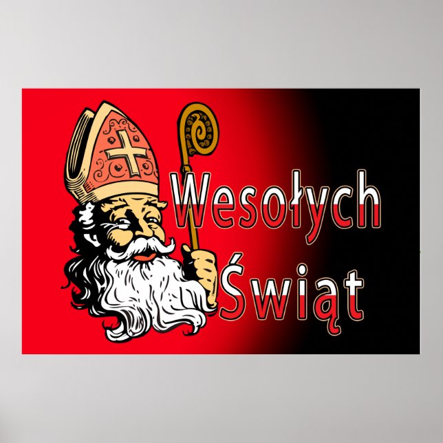 Poster Wesolych Swiat St. Nicholas (Devant)