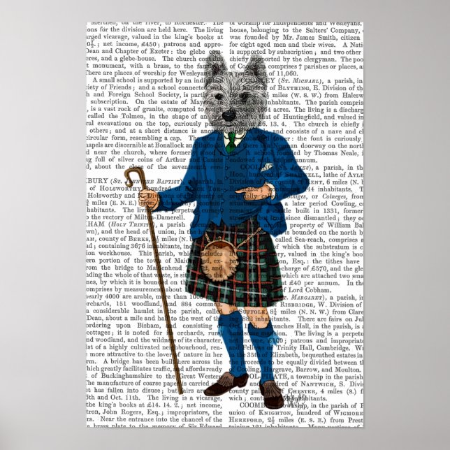 Poster West Highland Terrier in Kilt (Devant)