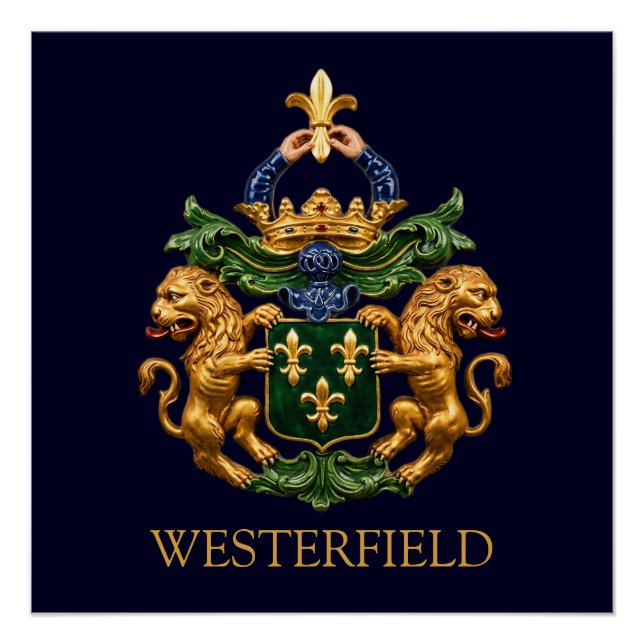 Poster Westerfield Dutch Family Coat Of Arms.  (Devant)