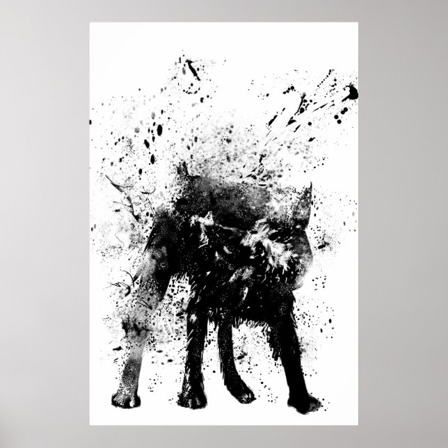Poster wet dog (Devant)