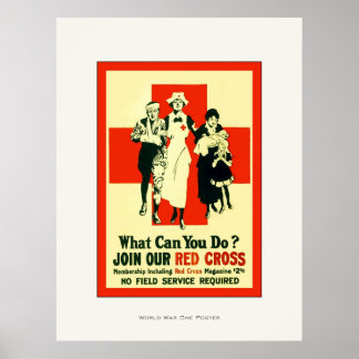 Poster What Can You Do? ~ Vintage Nurse ~ WW1