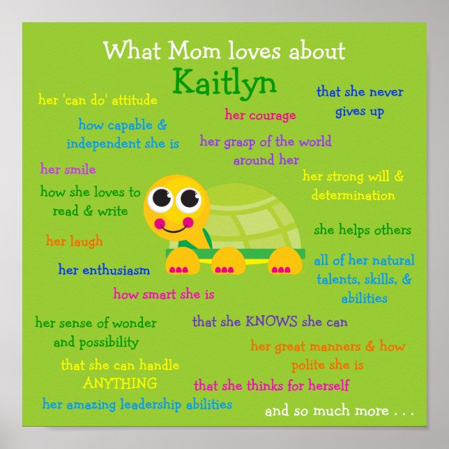 Poster What Mom Loves About Kaitlyn (Devant)