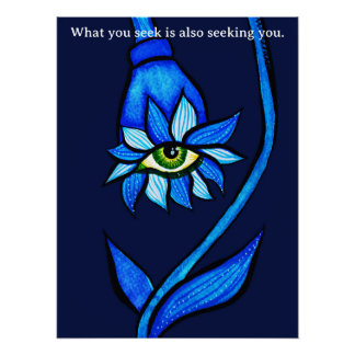 Poster What You Seek Gothic Eye Flower Dark Academia