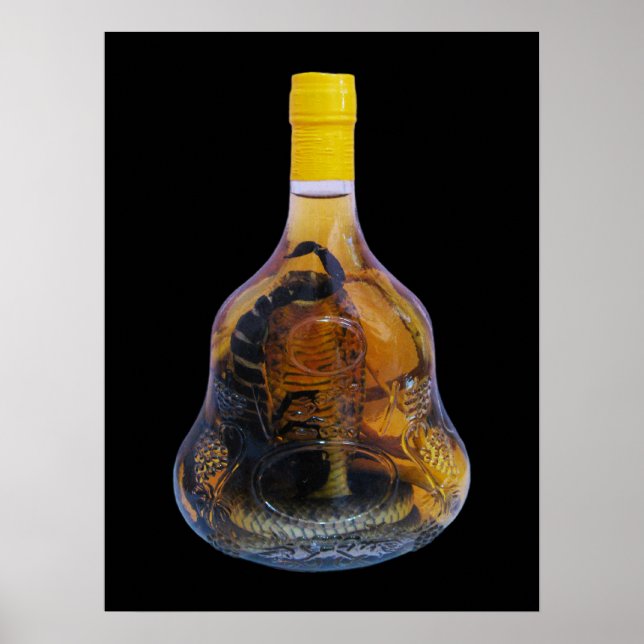 Poster Whiskey Cobra Snake Vs Scorpion ... Yadong Lao (Devant)