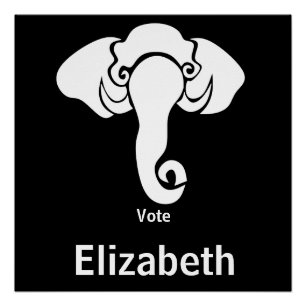 Poster White Elephant Family Home Adresse Républicaine