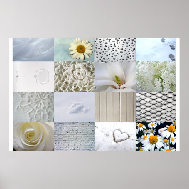 Poster White Photo Collage (Devant)