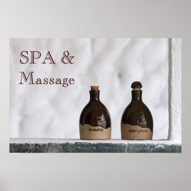 Poster White SPA towel (Devant)