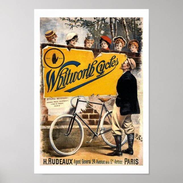Poster Whitworth Cycles (Devant)
