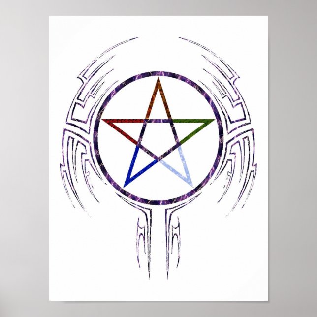 Poster Wicca Tribal (Devant)