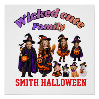 Poster Wicked Cute Halloween Famille Smith – Personnalisé