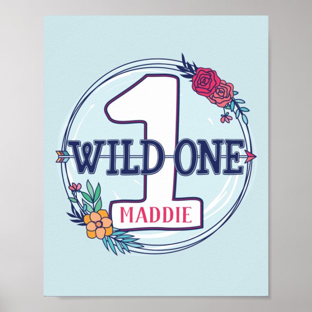 Poster Wild One First Birthday (Devant)