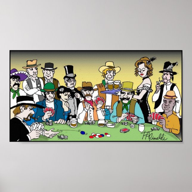 Poster Wild West Poker Game (Devant)