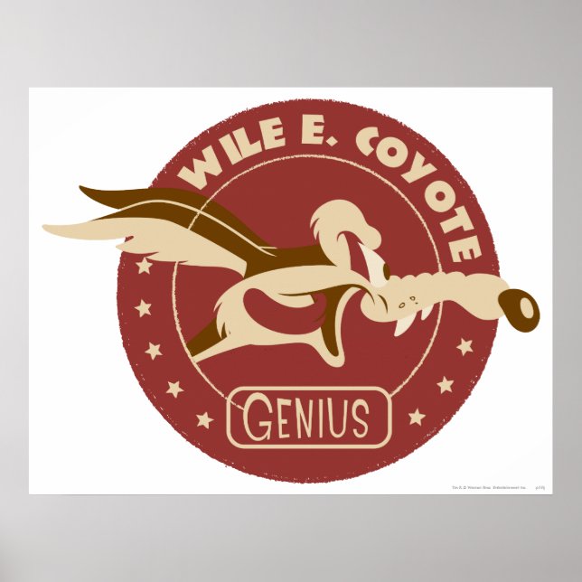 Poster Wile E. Coyote Genius (Devant)
