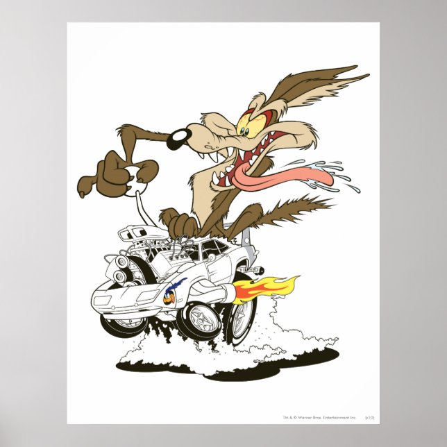 Poster WILE E. COYOTE™ Pilote fou (Devant)