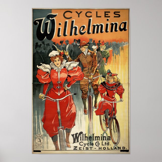 Poster Wilhelmina Cycles Victorian Bicycle Publicité (Devant)