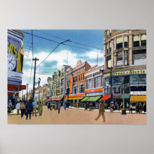 Poster Wilkes Barre Pennsylvania South Main Street