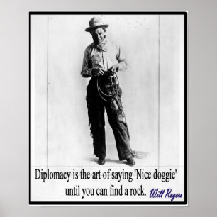Poster "Will Rogers - Diplomatie"
