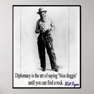 Poster "Will Rogers - Diplomatie"