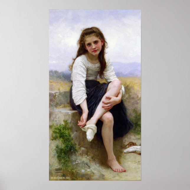 Poster William-Adolphe Bouguereau-Before The Bath lg (Devant)