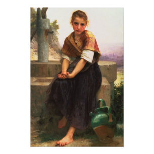 Poster William Adolphe Bouguereau Le Pitcher brisé