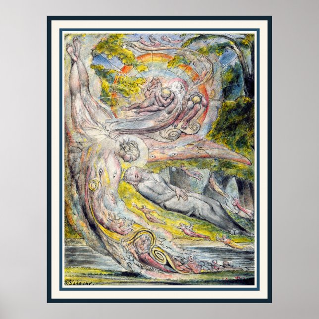 Poster William Blake Art : Le mystérieux rêve de Milton (Devant)