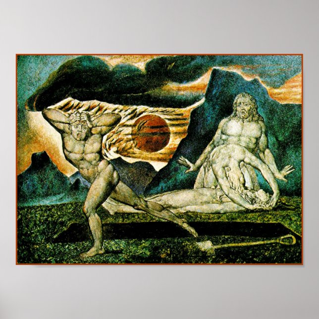 Poster William Blake : Body of Abel Trouvé par Adam & Eve (Devant)