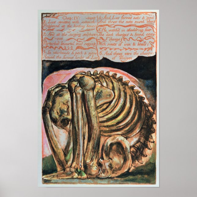 Poster William Blake | La création d'Urizen en matière (Devant)