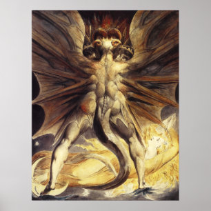Poster William Blake Red Dragon