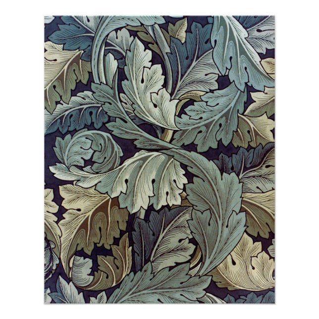 Poster William Morris Acanthus Feuilles (Devant)