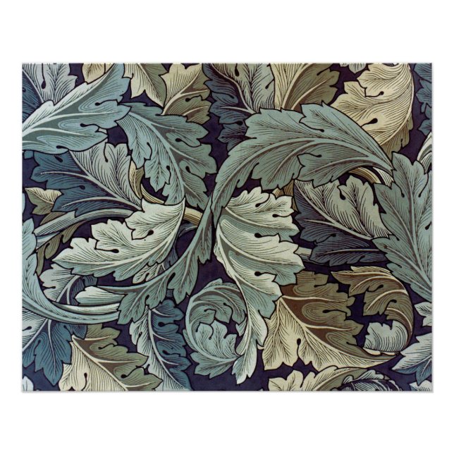 Poster William Morris Acanthus Feuilles (Devant)