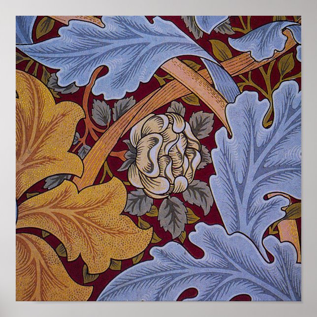 Poster William Morris Acanthus St James Wallpaper (Devant)