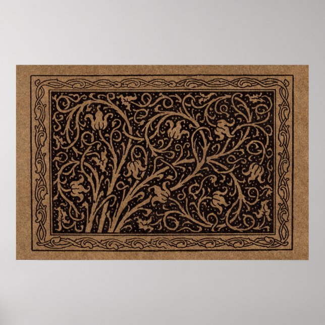 Poster William Morris Campion Cuir Damassé (Devant)
